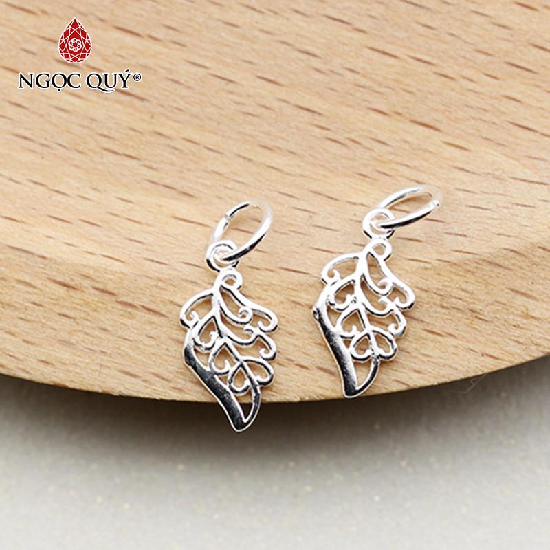 Charm bạc hình chiếc lá treo 9x18mm - Ngọc Qúy Gemstones