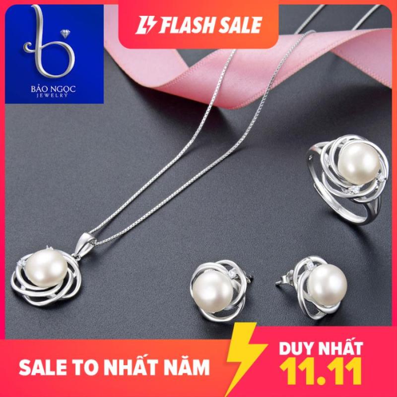 Bộ Trang Sức Ngọc Trai Nữ Hoàng Trang Sức Bạc Đính Ngọc Trai BNT621 Bảo Ngọc Jewelry