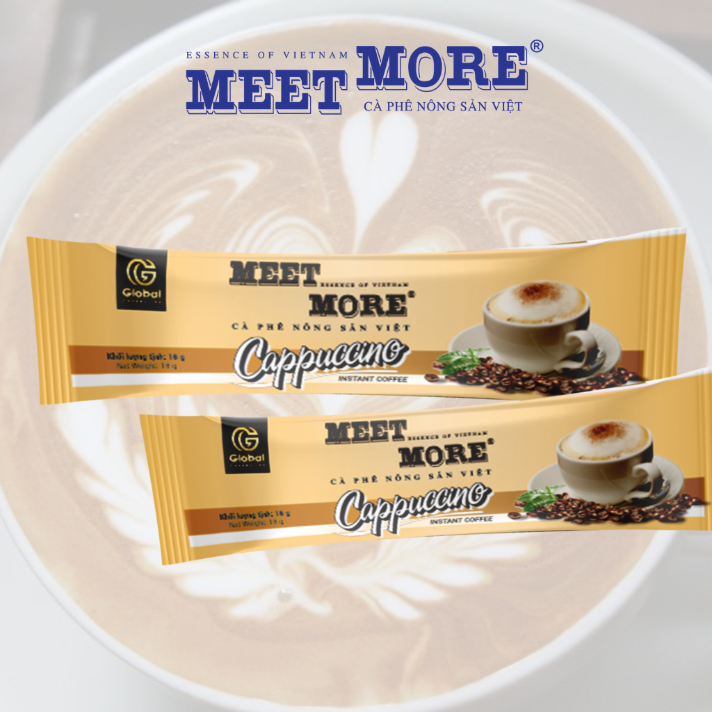 Cappuccino Meet More Instant Coffee Box (15 Packs X 18g) - Traditional Coffee