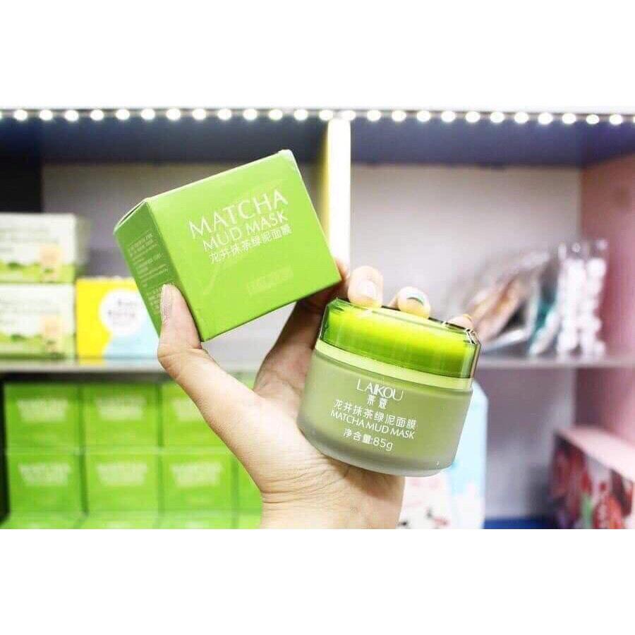 mặt nạ bùn trà xanh Matcha Laikou