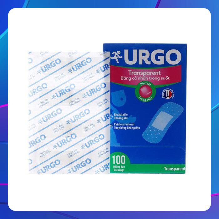 Băng cá nhân trong suốt Urgo Transparent (hộp 100 miếng)