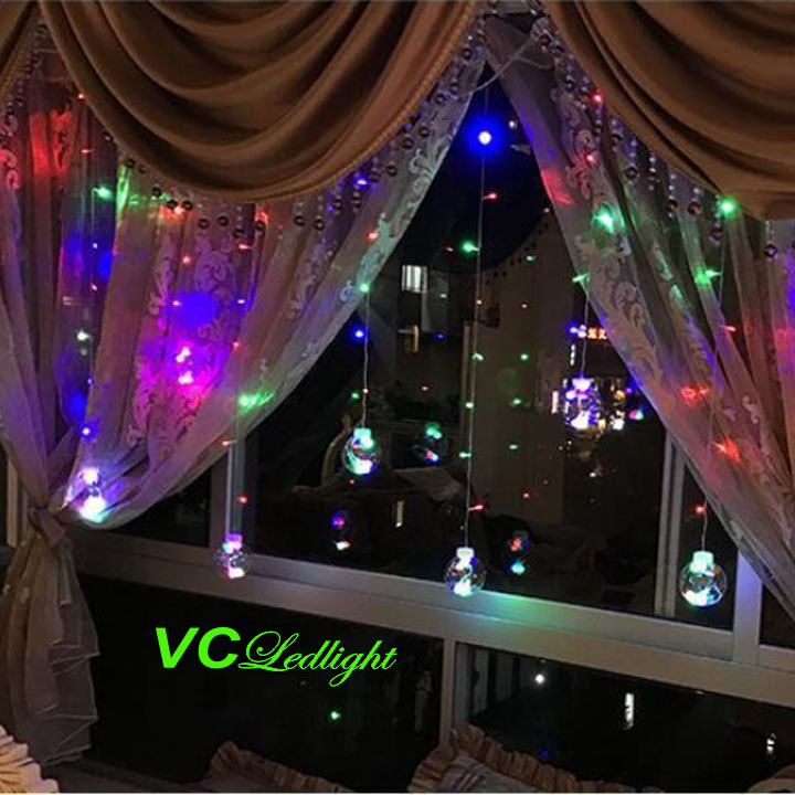 BỘ ĐÈN RÈM CẦU PHA LÊ MÀU VÀNG NẮNG