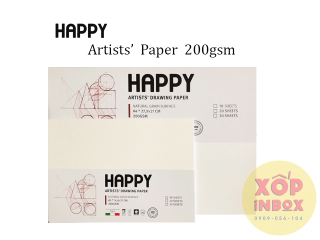 Giấy vẽ canson Happy Ý 200gsm