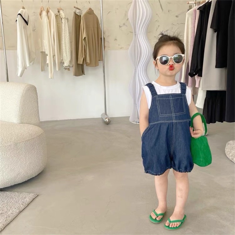 [SET BÉ GÁI] Set yếm bò áo balo cho bé gái