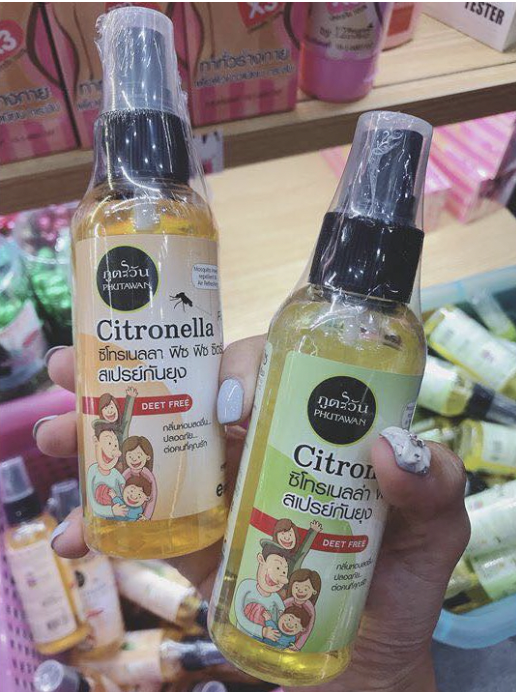 Xịt đuổi muỗi Citronella Phutawan Thái Lan