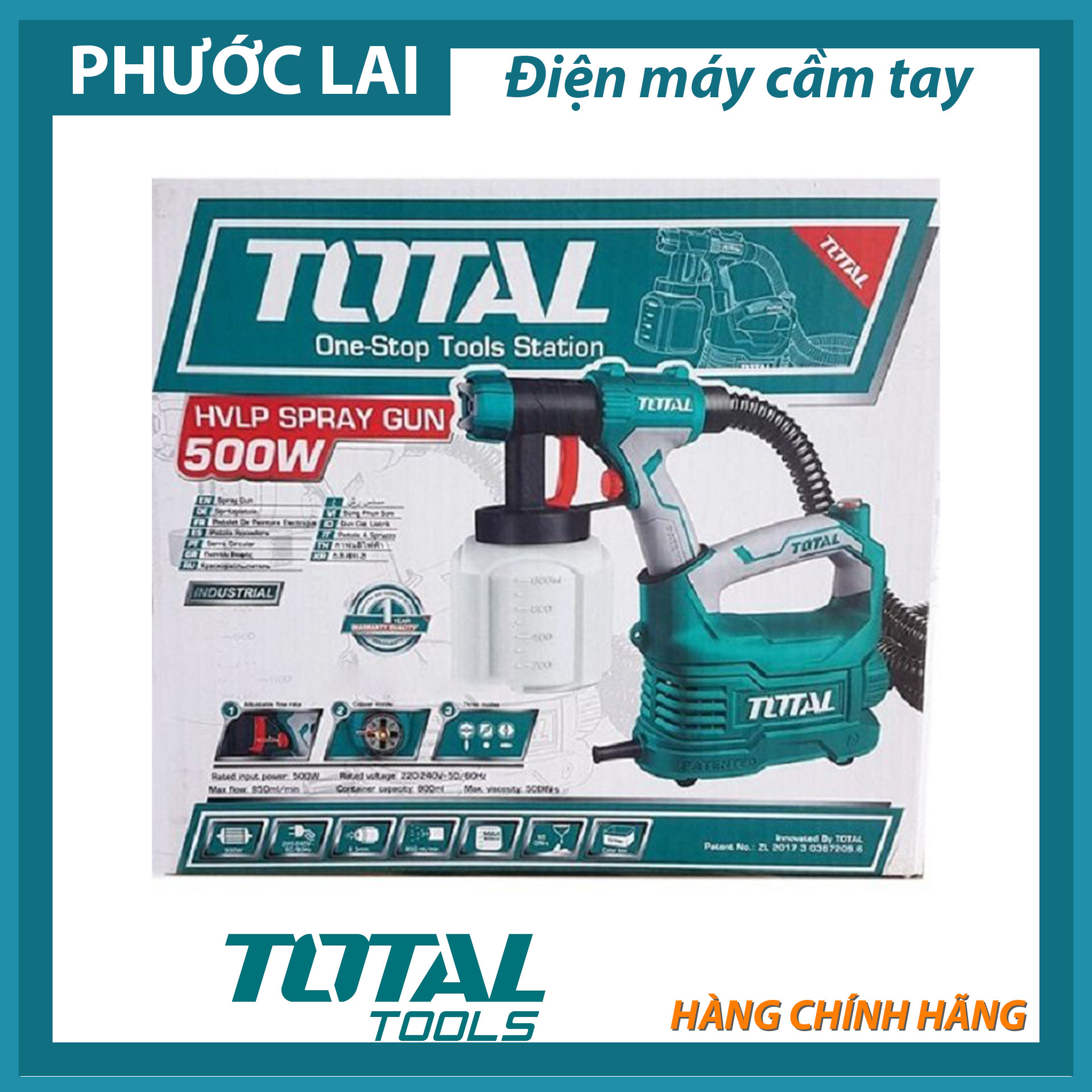 500W Súng phun sơn dùng điện Total TT5006