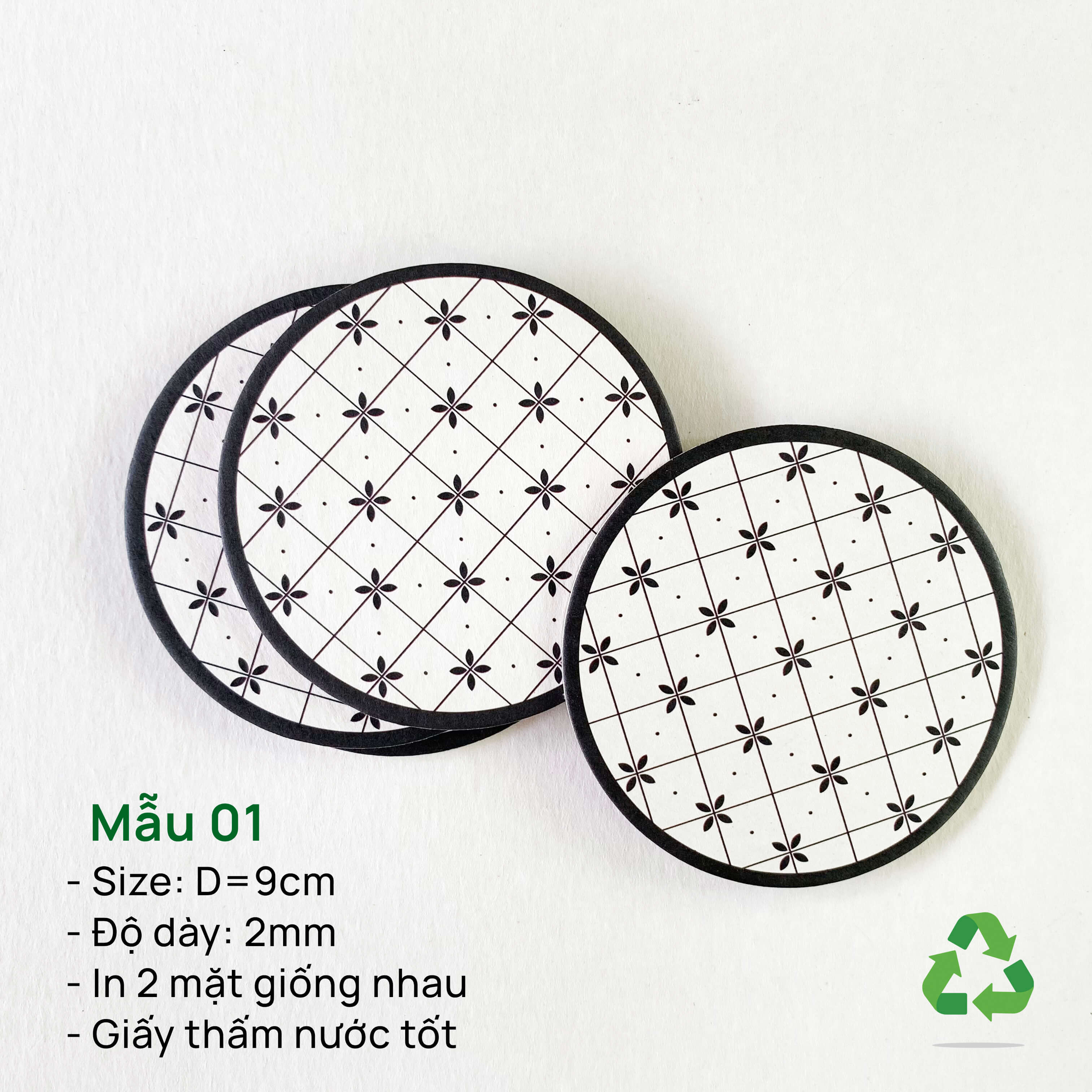 [HCM]Đế Lót Ly Đế Lót Cốc bằng giấy thấm nước (50 cái/lốc)