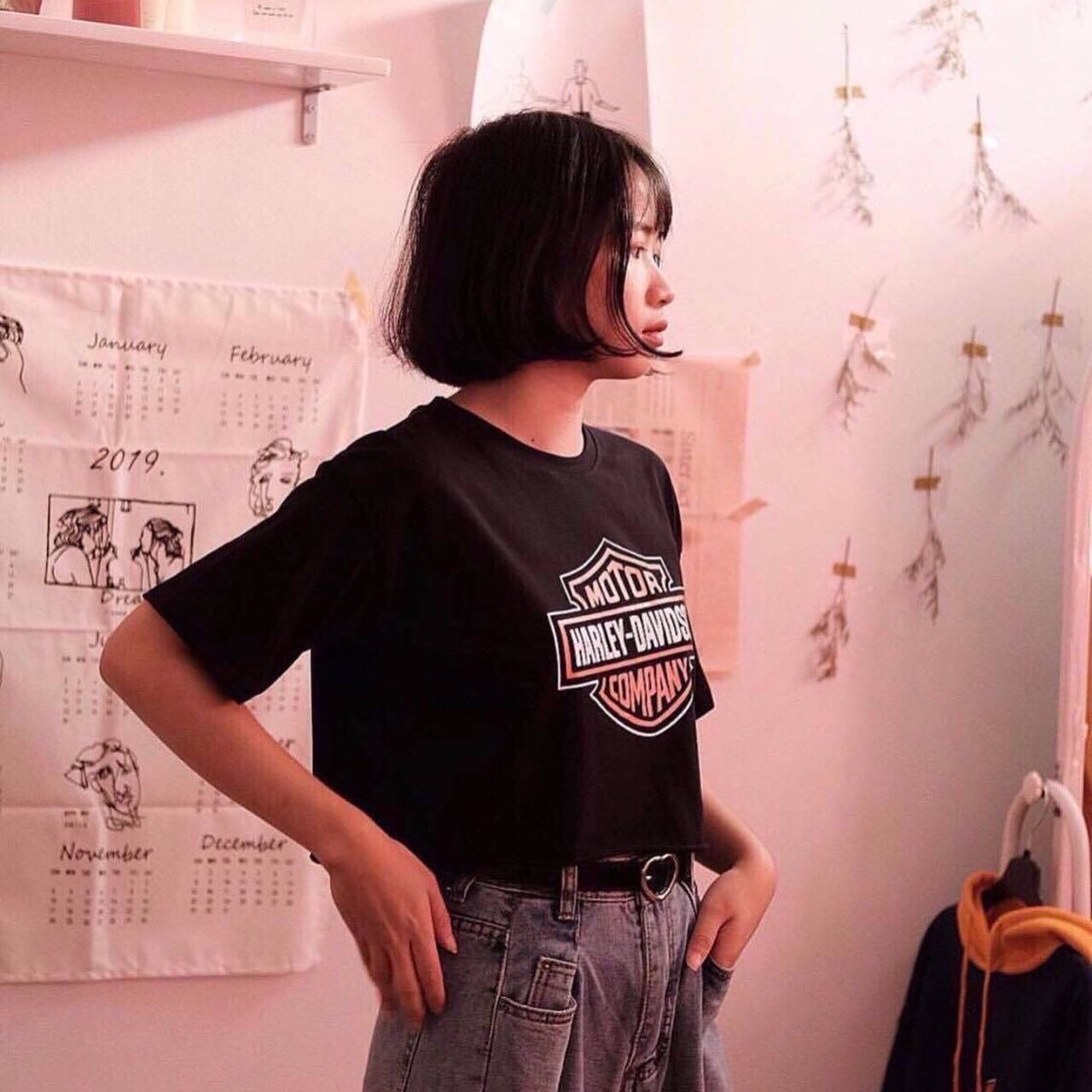 Áo croptop in chữ moto siêu cá tính ttsla0089