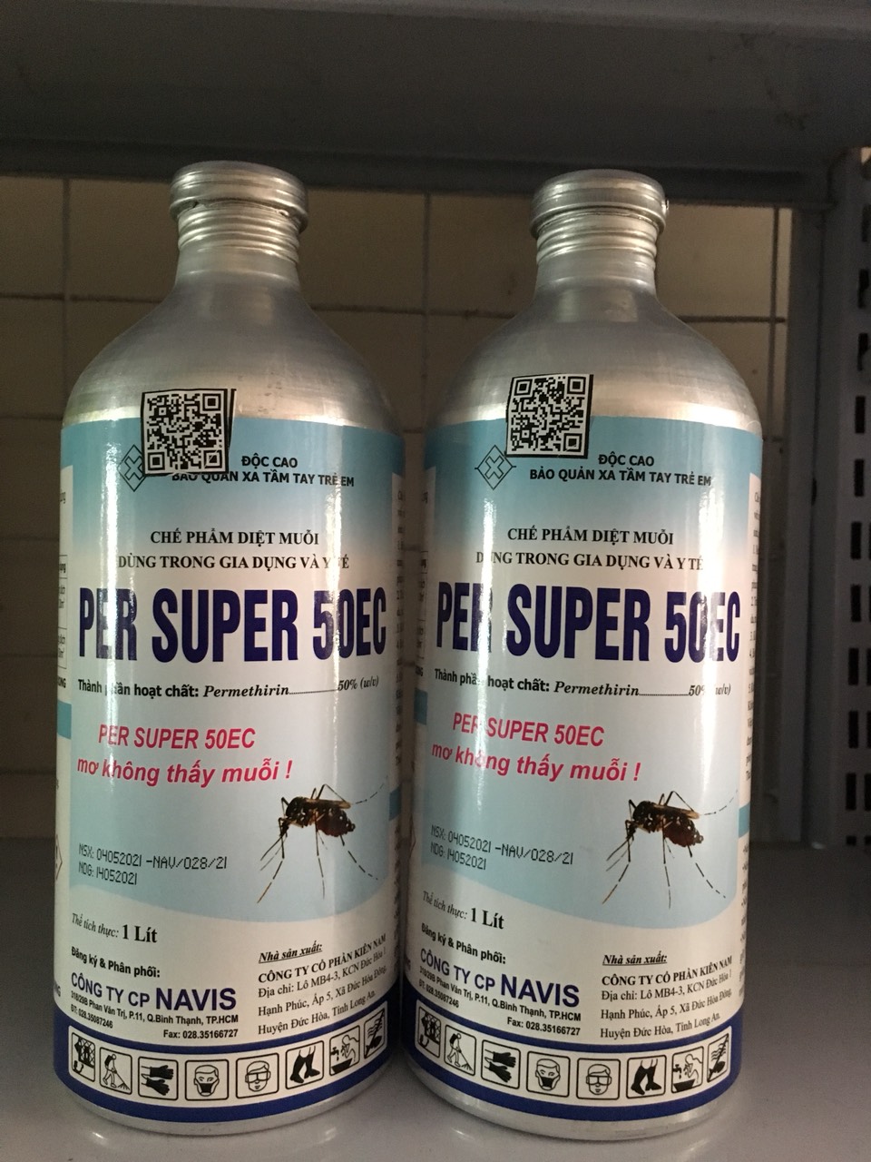 Per super 50EC - 1 chai diệt muỗi, ruồi, kiến, gián, ruồi vàng, rầy, rệp,... chai nhôm (1 lít/chai)