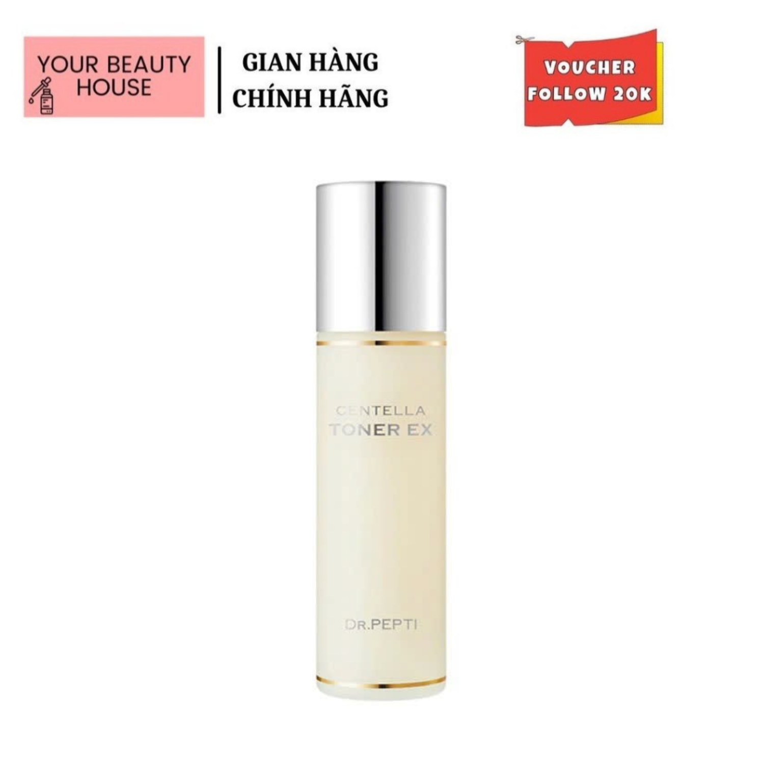MẪU MỚI - Toner Giúp Căng Bóng Da Centella Toner EX- Dr.Pepti