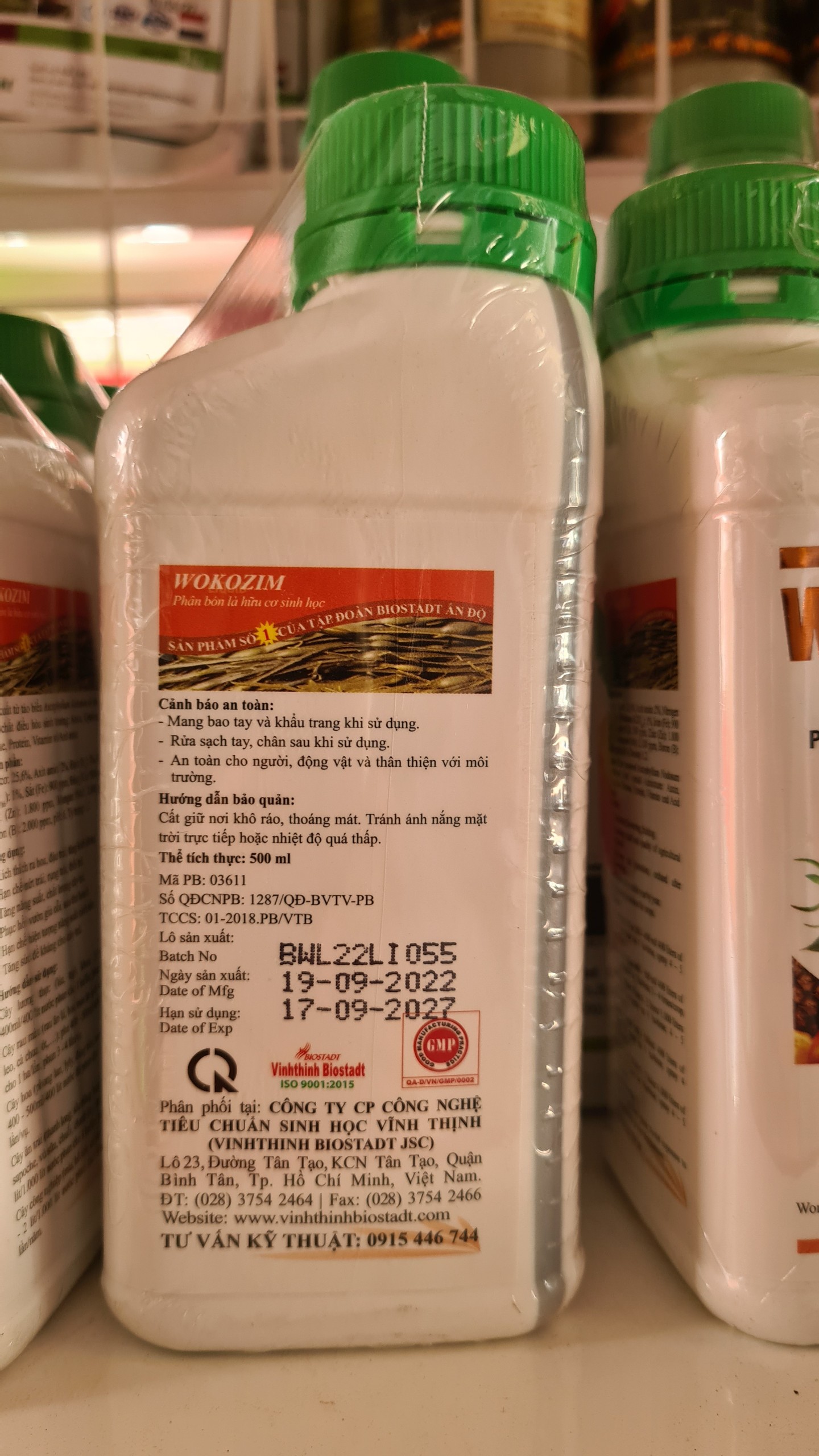 Phân bón lá huữ cơ sinh học WOKOZIM (500ml)