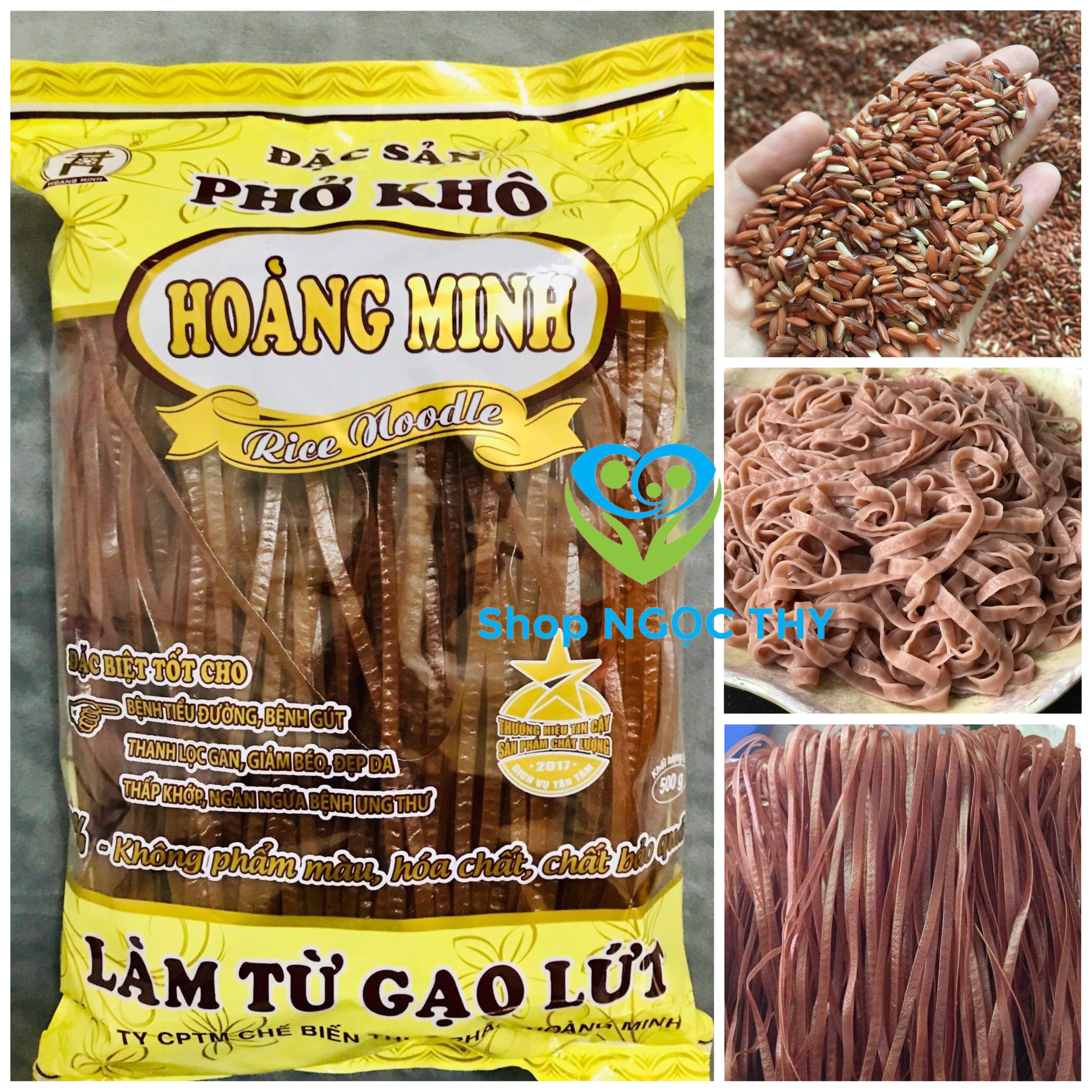 [HCM]Phở gạo lứt khô Hoàng Minh 500gr phở lức giảm cân