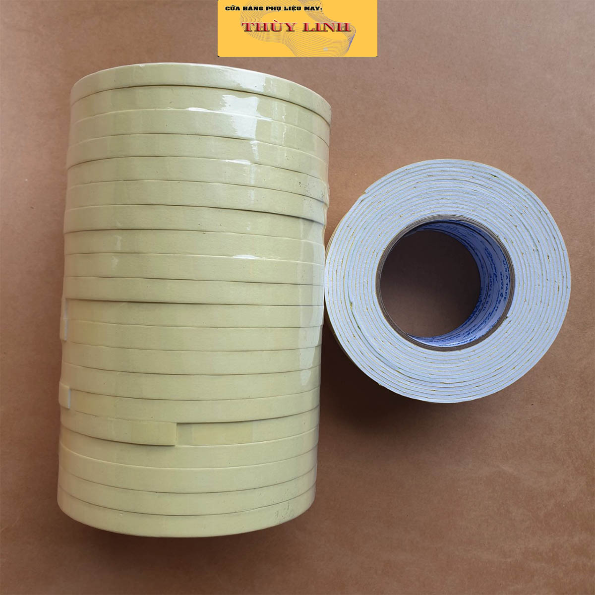 Băng keo 2 mặt mút xốp 2f4, 1f2