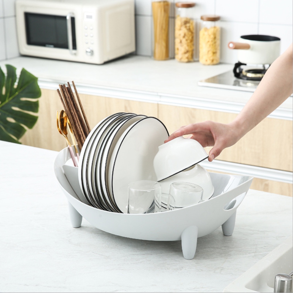 Thau Úp Chén Dĩa Thiết Kế Hình Vòng Cung