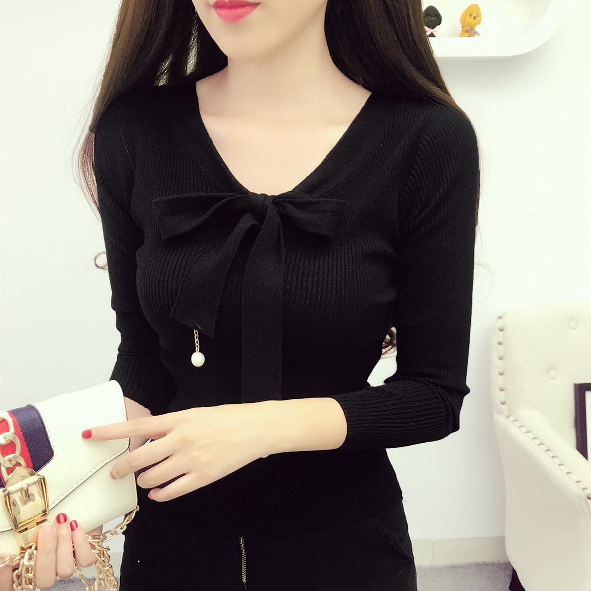 [HCM]ÁO LEN NỮ THẮT NƠ