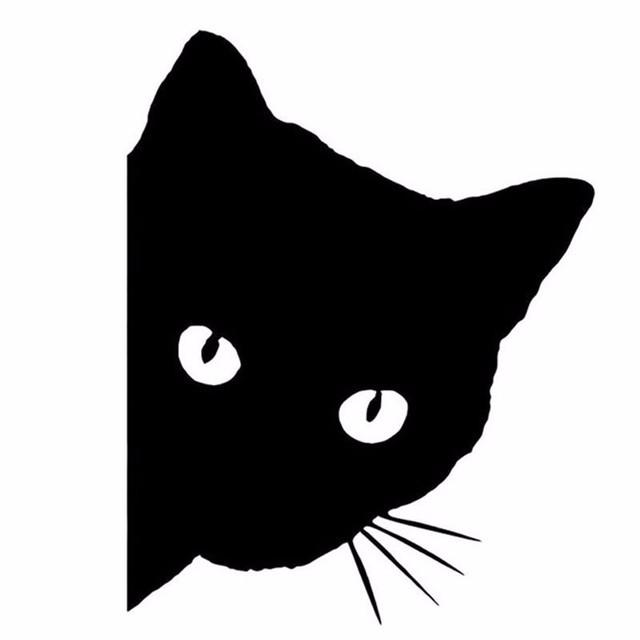 Nếu bạn đang tìm kiếm những decal hình mèo đen để trang trí phòng của mình, hãy xem hình ảnh này để chọn cho mình một mẫu ưng ý nhất.