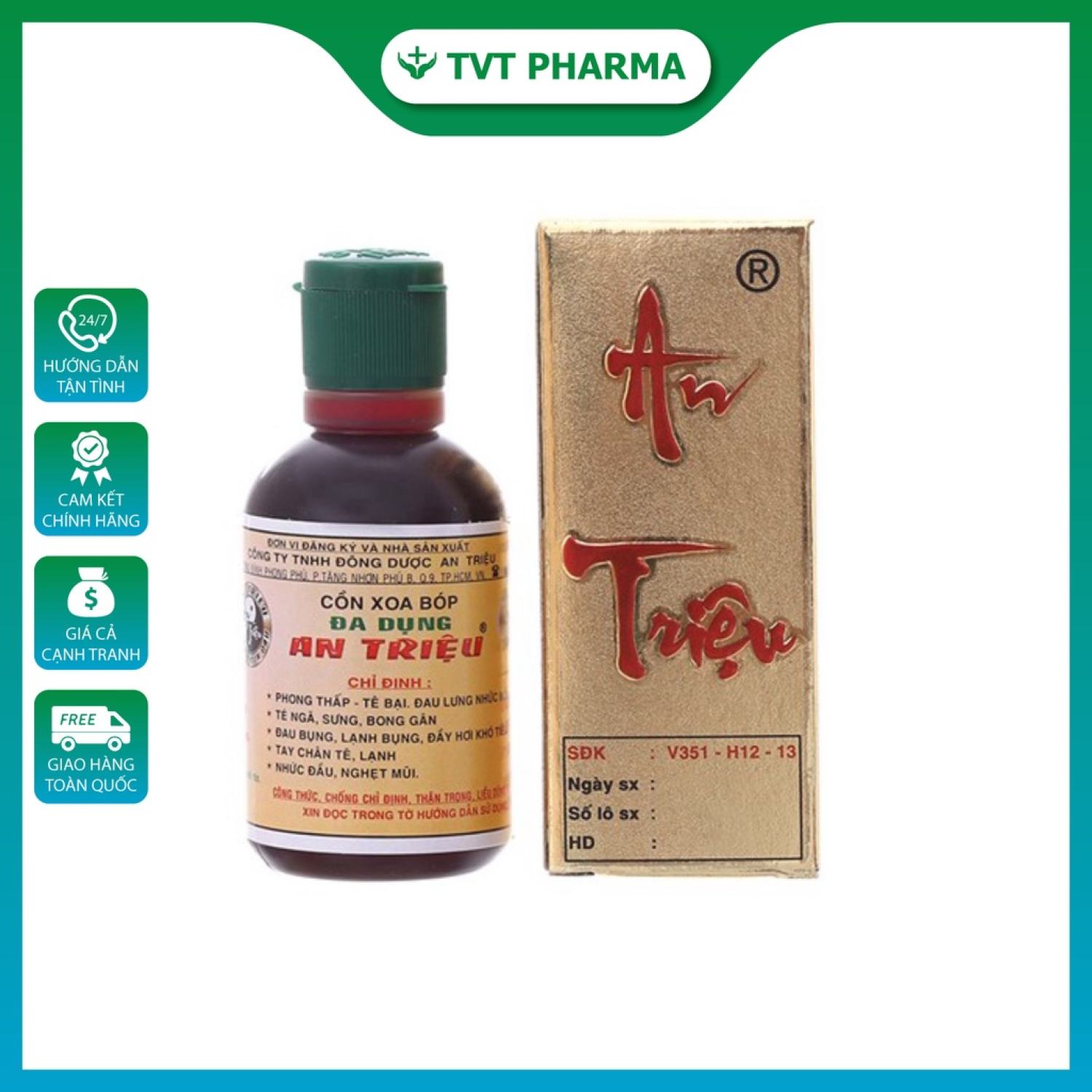 Dầu xoa bóp đa dụng An Triệu, chai 60ml