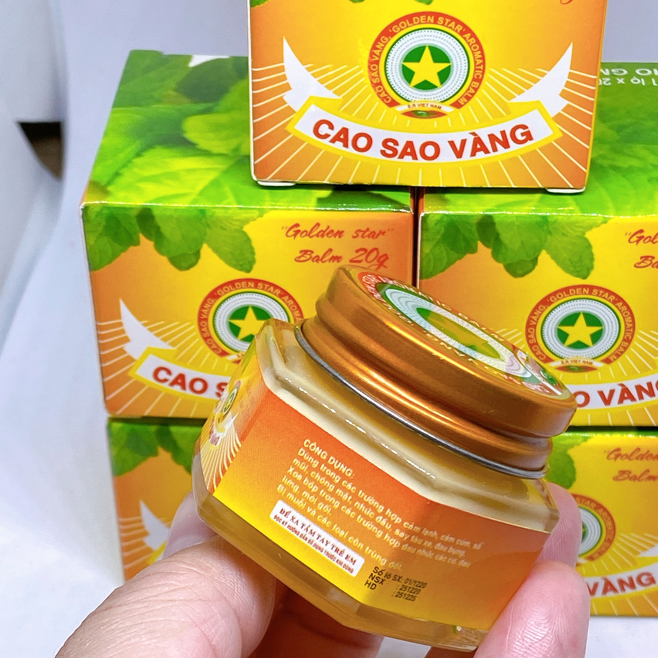 (Date 2028) Cù Là Cao Sao Vàng TW3 20g-Chính Hãng