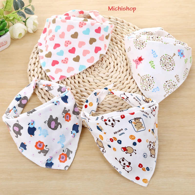 Set 2 Khăn Yếm Tam Giác Cho Bé
