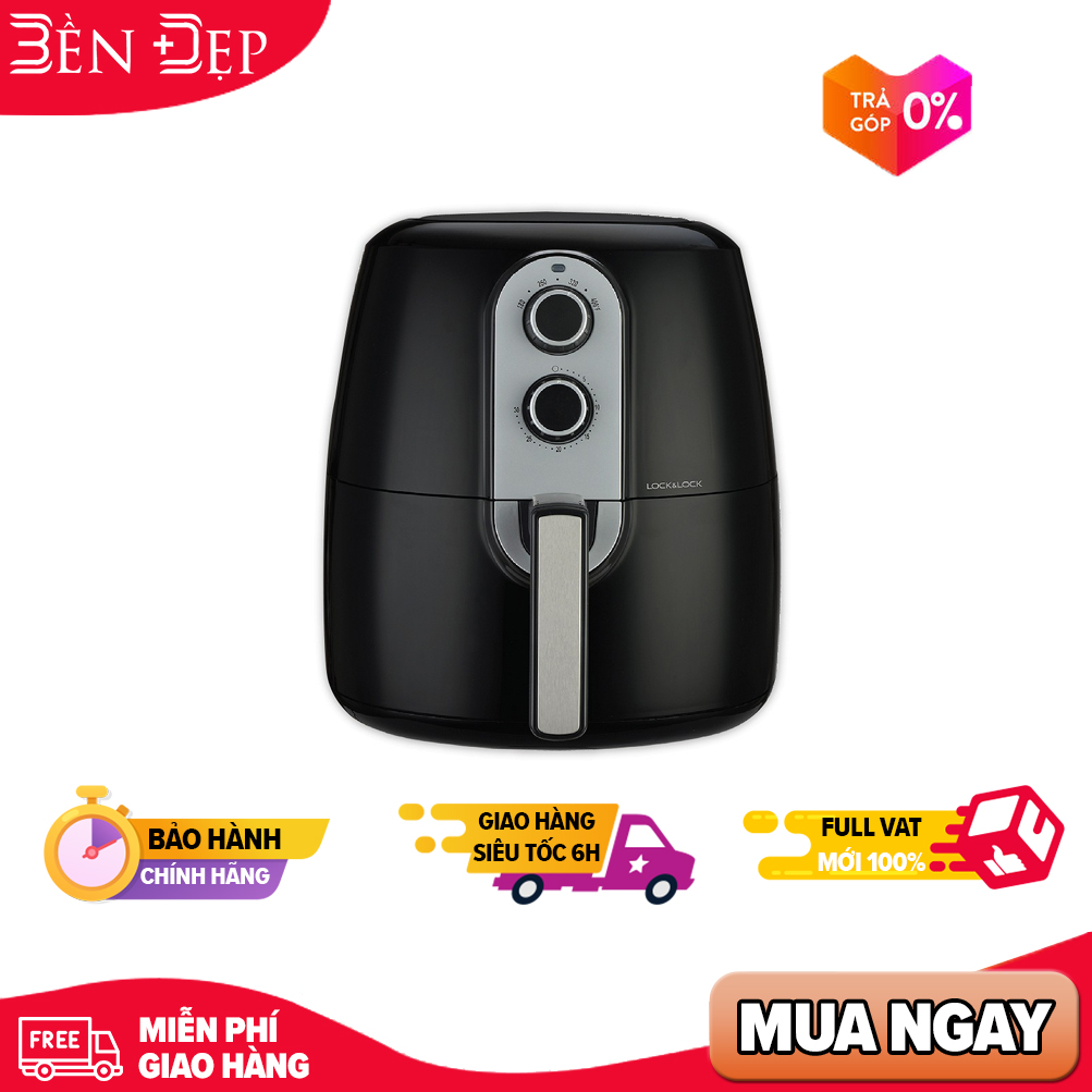 [Trả góp 0%]Nồi chiên không dầu Lock&Lock EJF151 cơ 5.2L 1800W