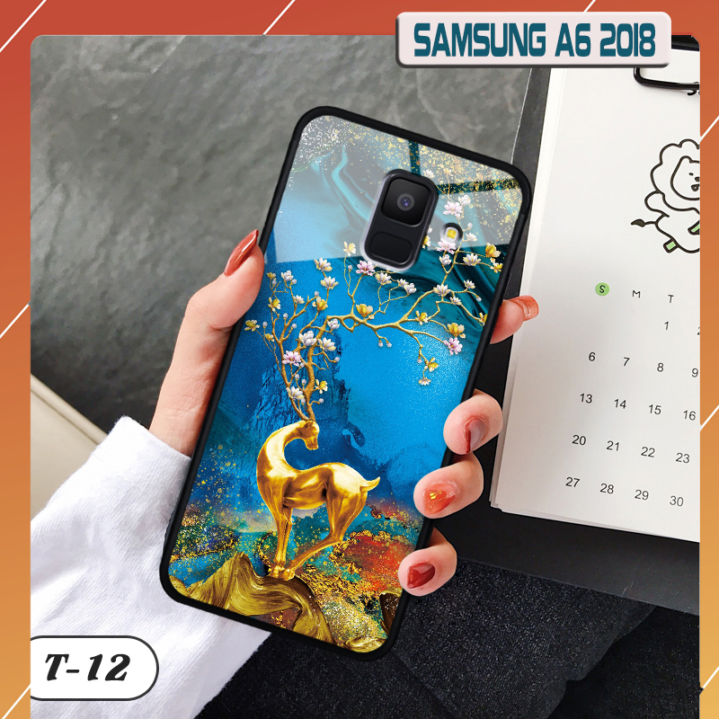 Ốp lưng kính 3D Samsung A6 2018