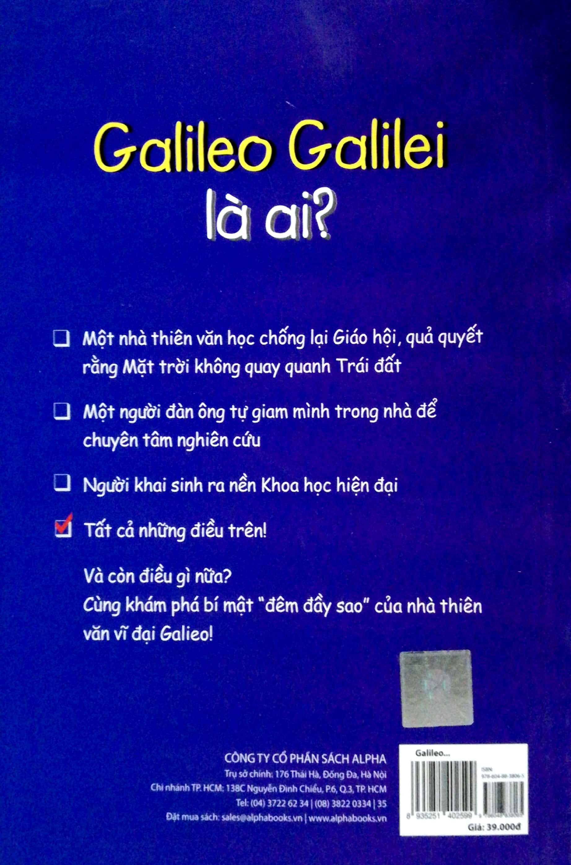 Sách - Who was: Galileo là ai? 39k