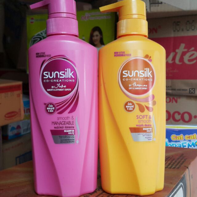 Dầu gội Sunsilk Smooth & Manageable Màu hồng 450ML