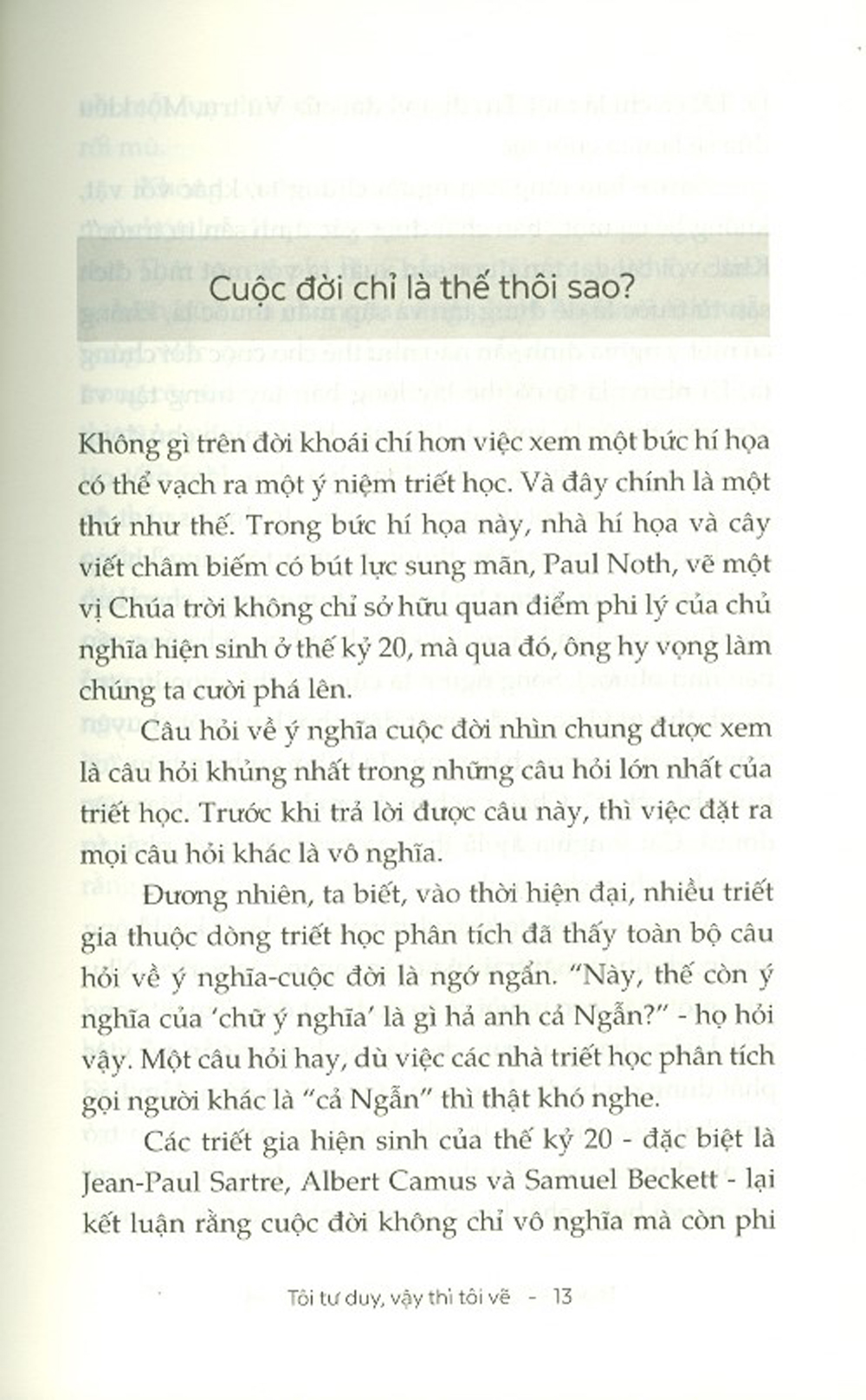 Tôi Tư Duy, Vậy Thì Tôi Vẽ