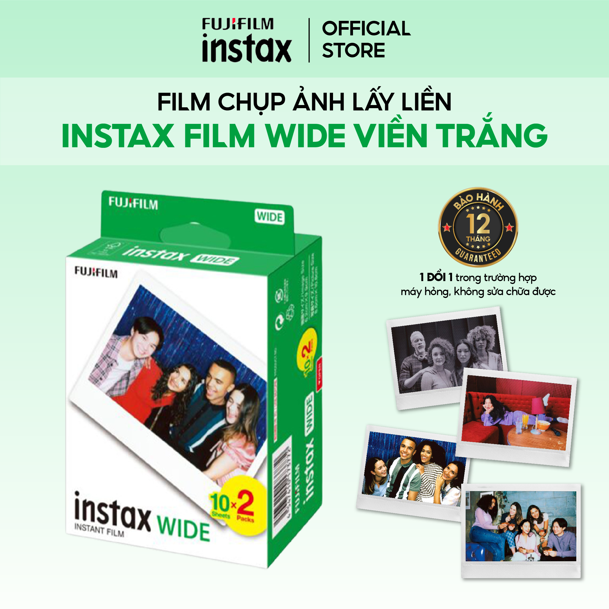 Phim Chụp Lấy Liền Fujifilm Instax Wide - Dùng Cho Máy Ảnh Wide