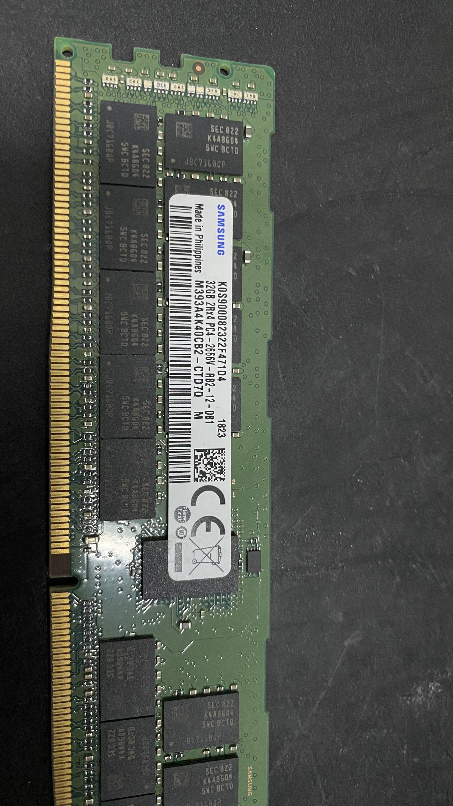 Ram server Samsung 32Gb DDR4 ECC bus 2666 2Rx4 PC4-2666v