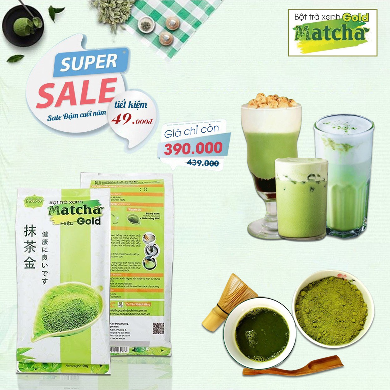 Bột trà xanh matcha gold - 500g