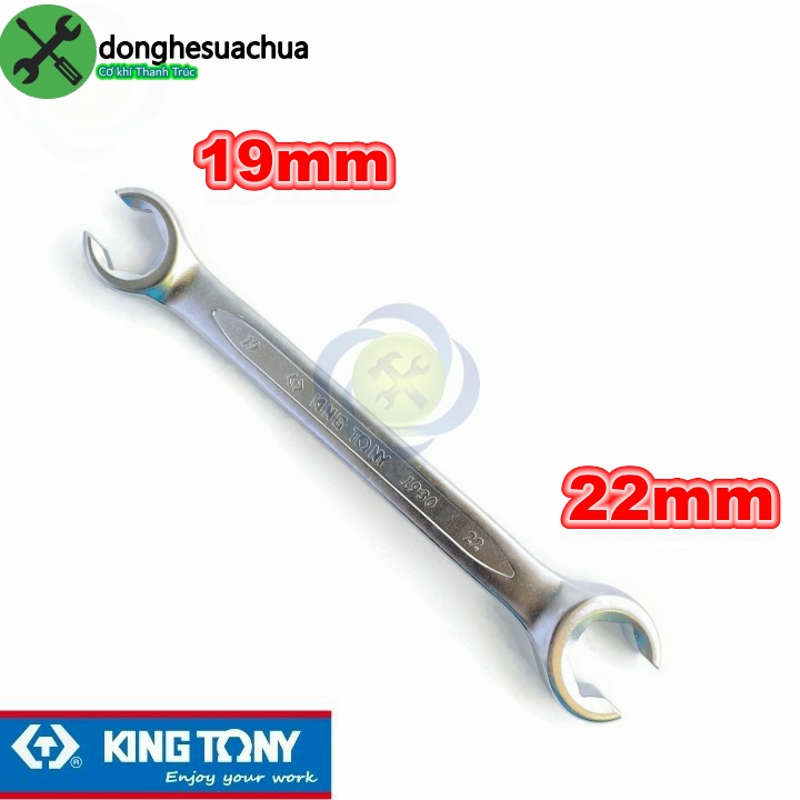 Cờ lê mở ống dầu 19mm -22mm kingtony 19301922 loại hai đầu