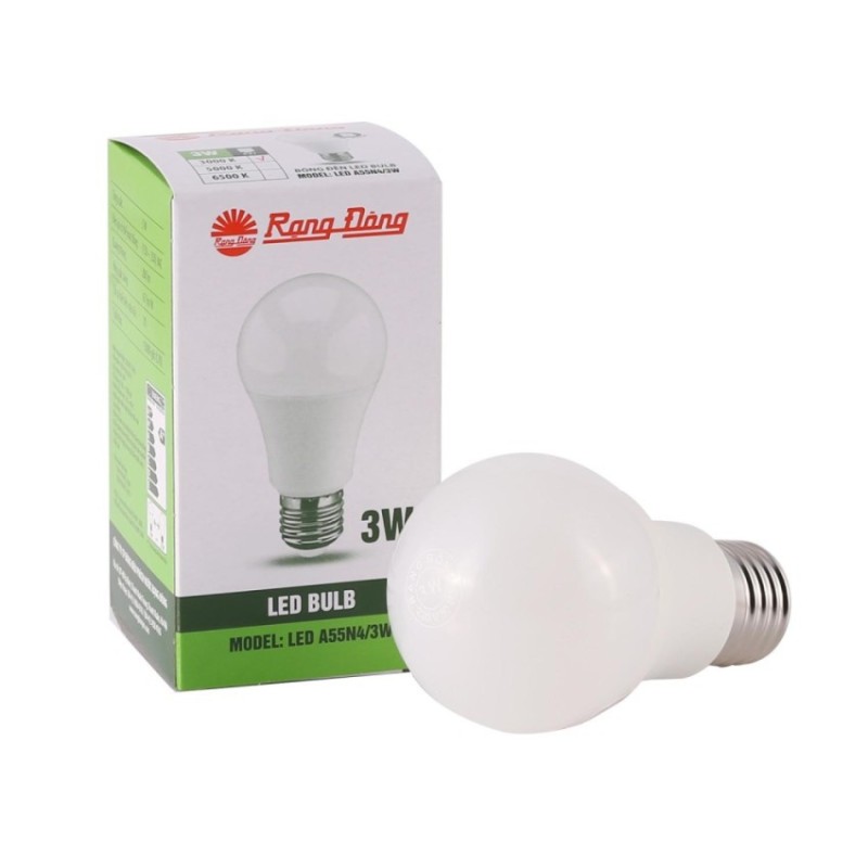 Bóng đèn LED Rạng Đông 3W 5W 7W 9W 12W ánh sáng trắng vàng Bảo hành chính hãng 1 năm