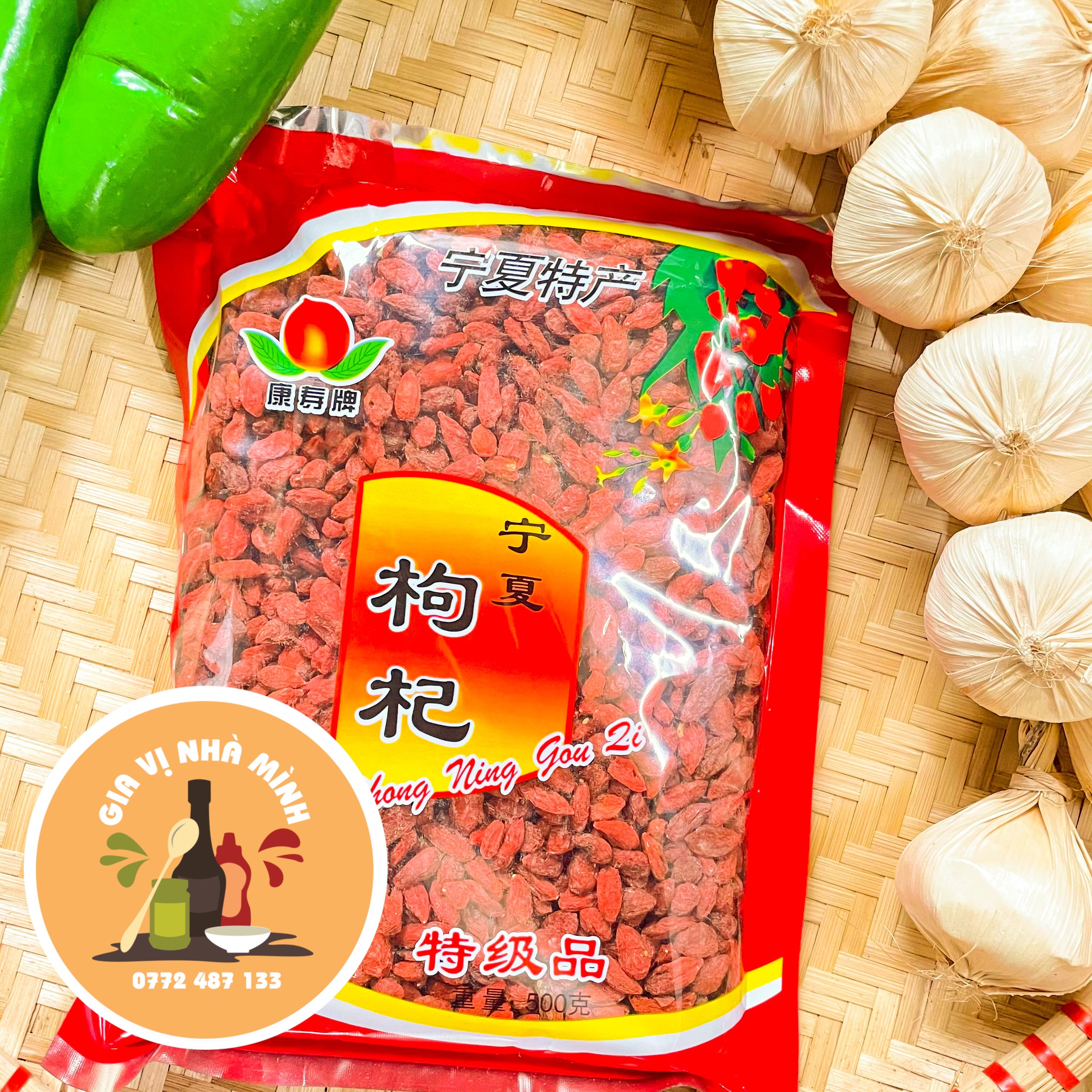 Kỹ tử ngon ninh hạ sấy khô - gói trọng lượng 500gr