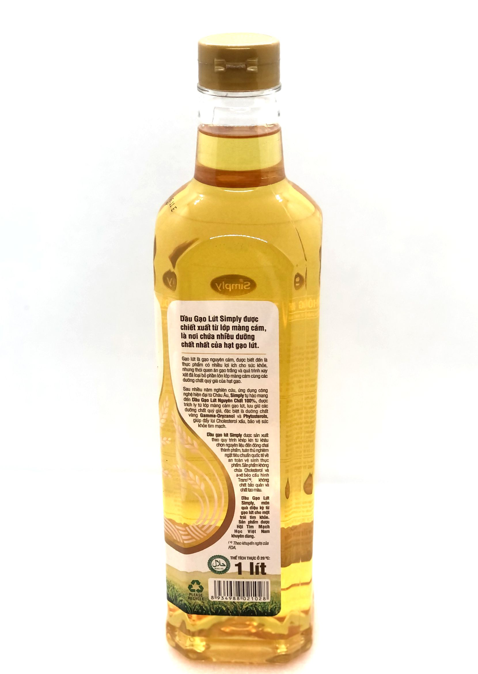 Dầu Ăn Simply Gạo Lứt 1 Lít