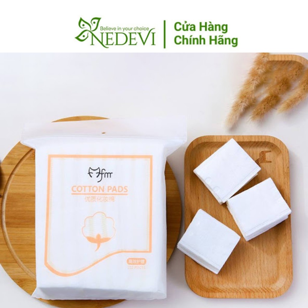 Combo 4 Bịch Bông Tẩy Trang 3 Lớp Cotton Pads  Chính Hãng FM - Shop NEDEVI