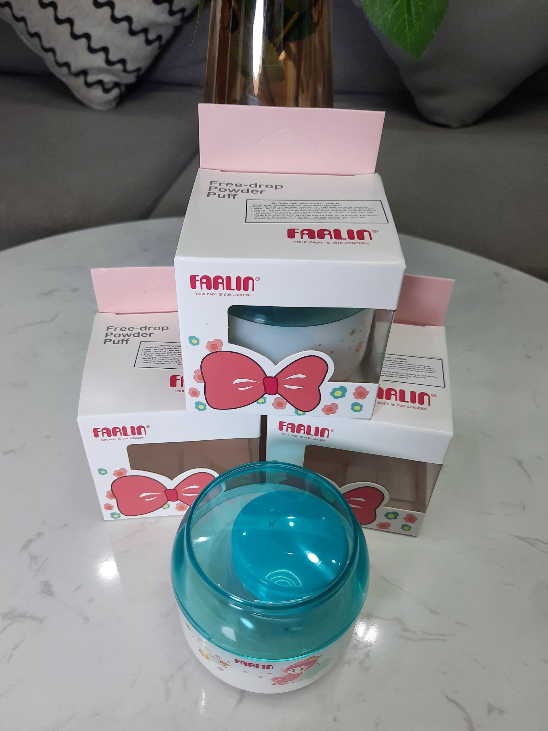 Hộp Đựng Phấn Rôm Cho Bé FARLIN- Hộp đựng phấn