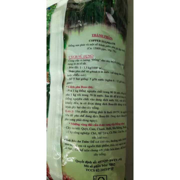 Sunfat đồng trừ nấm bệnh cây trồng