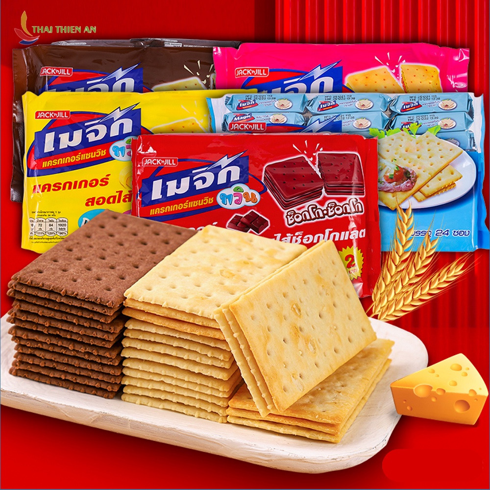 Bánh quy mặn nhân bơ socola Magic Jack&Jill Thái Lan