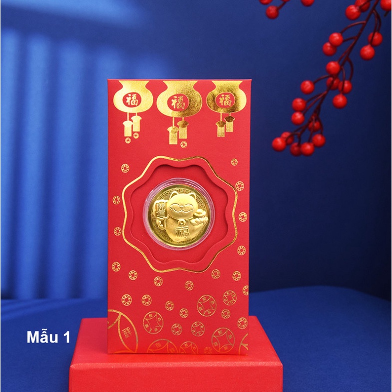 [Lì xì tết 2024] Bao Lì Xì Mạ Vàng Con rồng tết Giáp Thìn 2024
