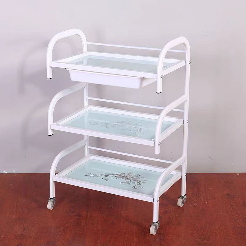 Xe đẩy kính 3 tầng dùng cho spa, tmv