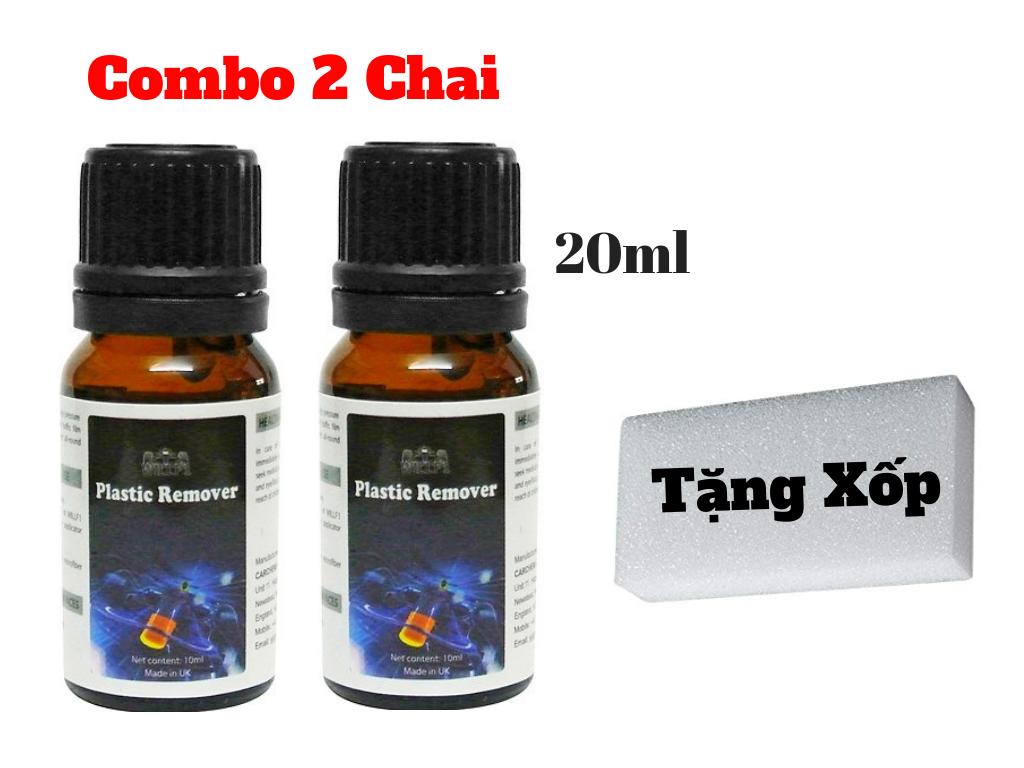 Combo 2 Dung Dịch Phục Hồi Nhựa Nhám Plastic Remover 10ml Tặng Kèm Xốp