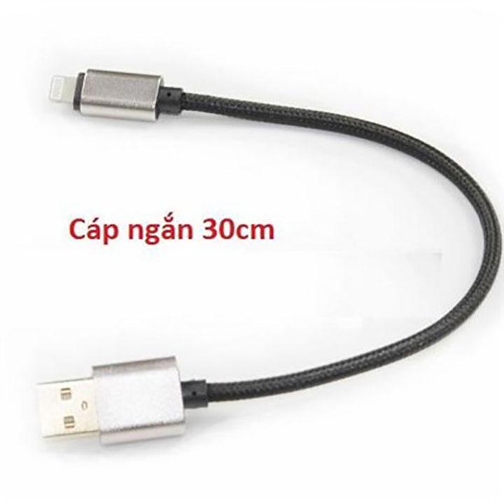 [HCM]Cáp sạc dây DÙ NGẮN 30cm JH cổng Lightning iPhone
