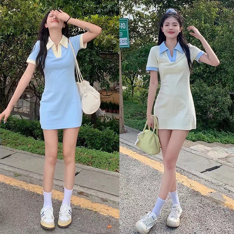 đầm polo nữ dáng xòe siêu hot T05