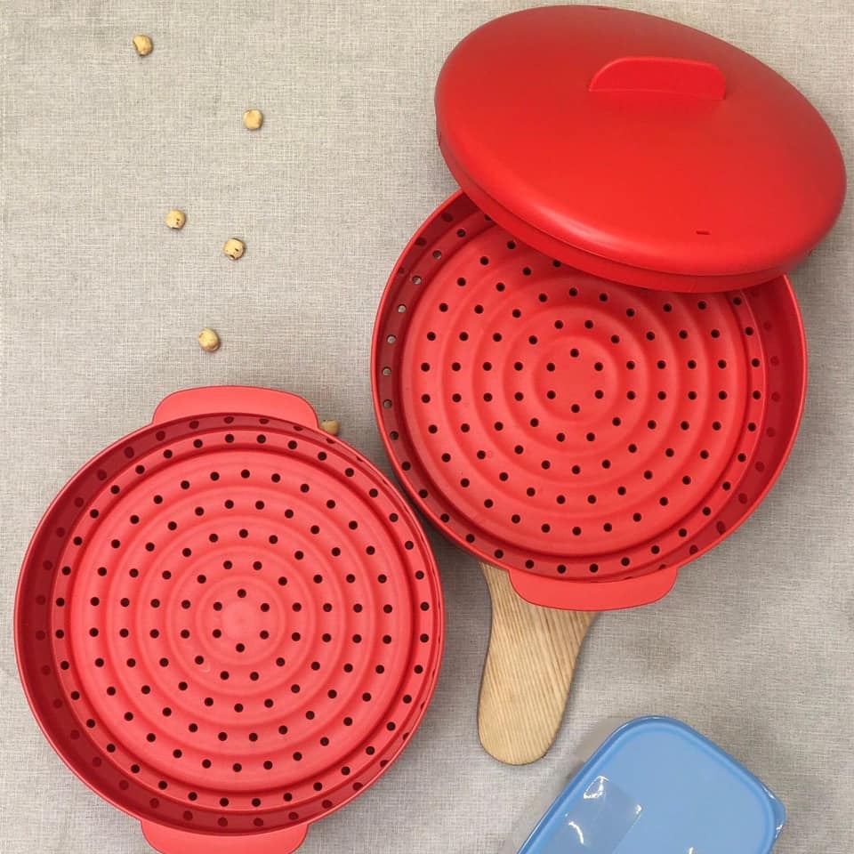 Xửng Hấp Tupperware 2 tầng, màu đỏ