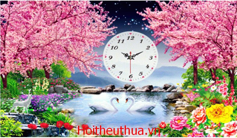 [HCM]Tranh đính đá Phong Cảnh Thiên Nhiên YN5413 kích thước 83 x 55 cm
