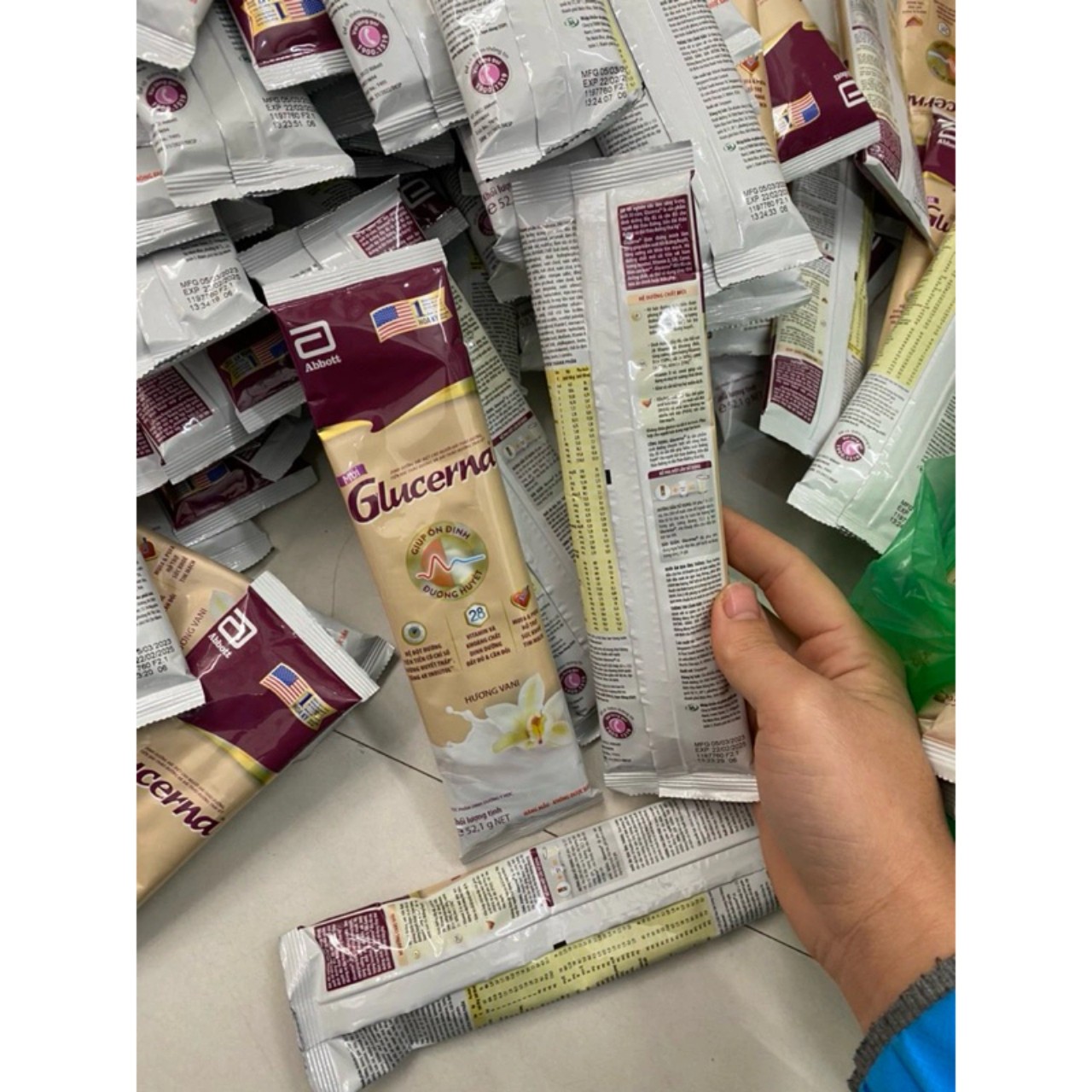 [COMBO 20 GÓI MẪU MỚI ] Sữa BỘT Gói Glucerna Tiể u Đư ờng (52,1g) Mẫu Mới Date 2025