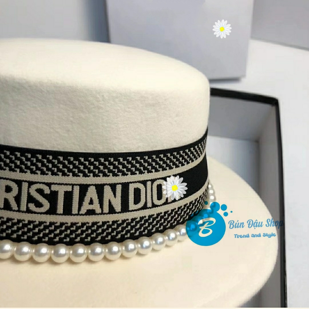 Hat felt đỉnh by belt Dr black delivery Pearl
