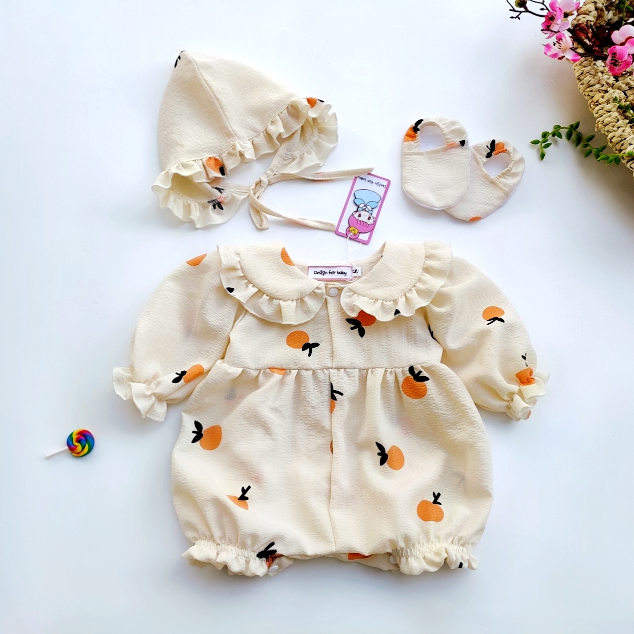 [ CÓ QUÀ TẶNG 💝 ] Body áo liền quần cho bé đầy tháng, thôi nôi