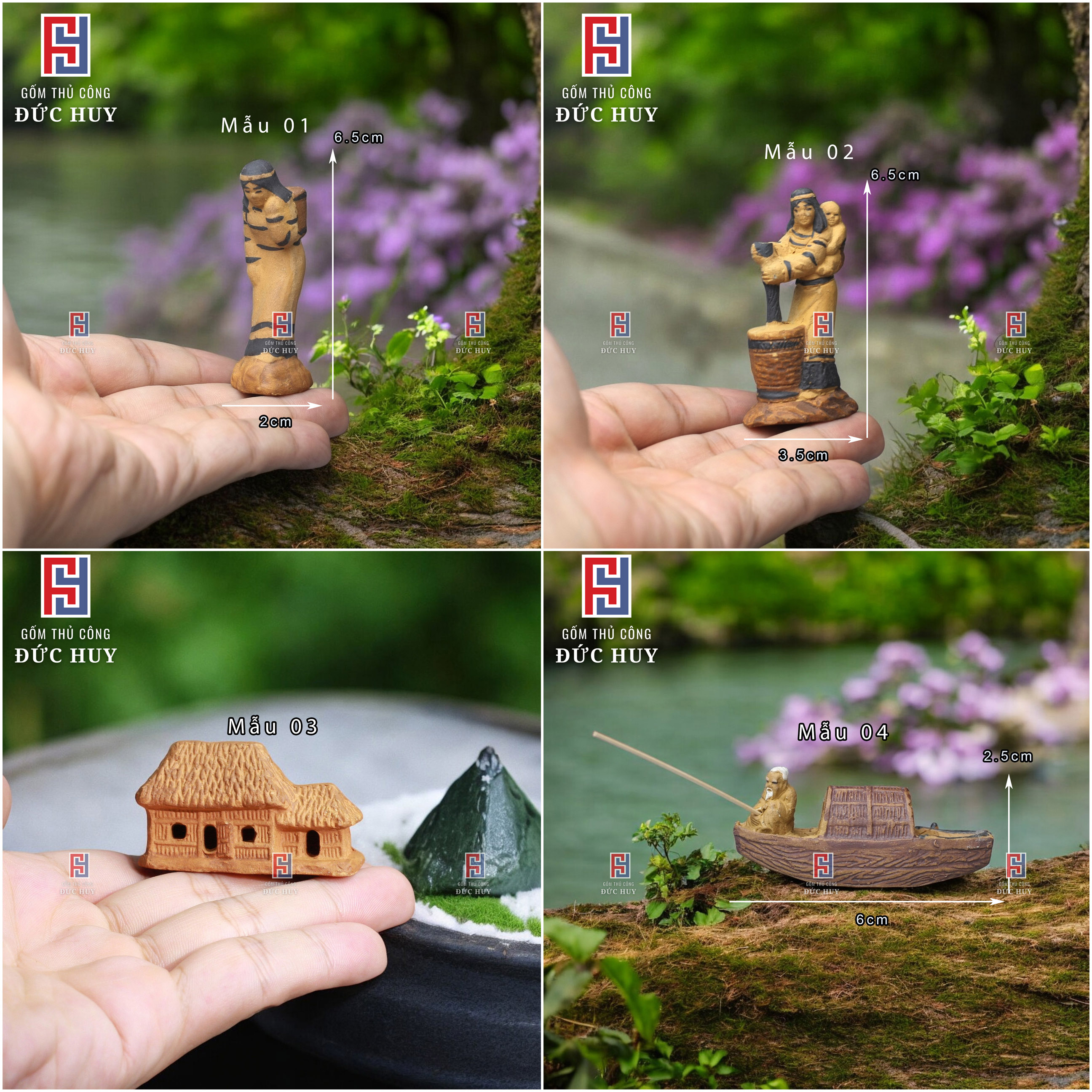 Tượng Gốm mini Trang Trí Tiểu Cảnh - Bể Cá - Hòn Non Bộ